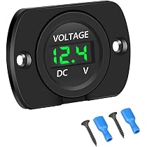 Voltmètre Numérique LED étanche 12V/24V - Écran Tactile, Monitoring Batterie - Pour Voiture, Bateau, Moto, Camping-car
