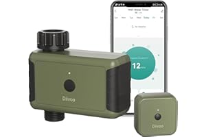 Diivoo WiFi Water Timer for Garden Hose, Smart Sprinkler Hose Timer with Hub, Up to 20 Separate Watering Schedules, Compatible with Alexa and Google Home