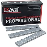 CKAuto 1/2oz, 0.5oz, Grey, Adhesive Stick On Wheel Weights, 63 oz/ 4 lb/Box, OE Quality, (126pcs)