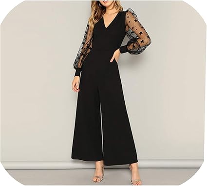 mesh leg jumpsuit