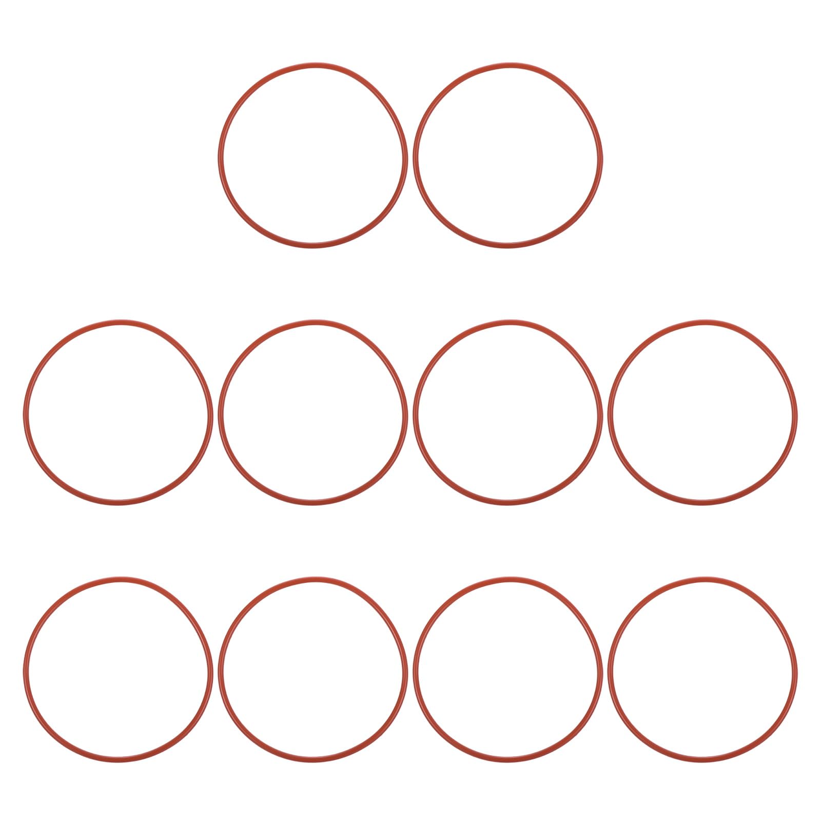PATIKIL Silicone O-Ring 98mm OD 92mm ID 3mm Width, 20Pcs Metric VMQ Sealing Gasket Replacement for Plumbing Compressor Valves Repair, Red