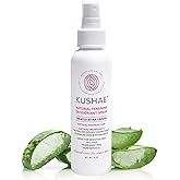 Kushae Natural Feminine Deodorant Spray for Women, All Natural, Unscented and Fragrance Free, Refreshing Control for Odor and Dryness, 4 oz