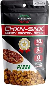 Barn Dad Nutrition, Crispy Protein Bites Pizza Flavor 7 Servings 70 Grams of Protein Per Bag, 6.9 Ounce