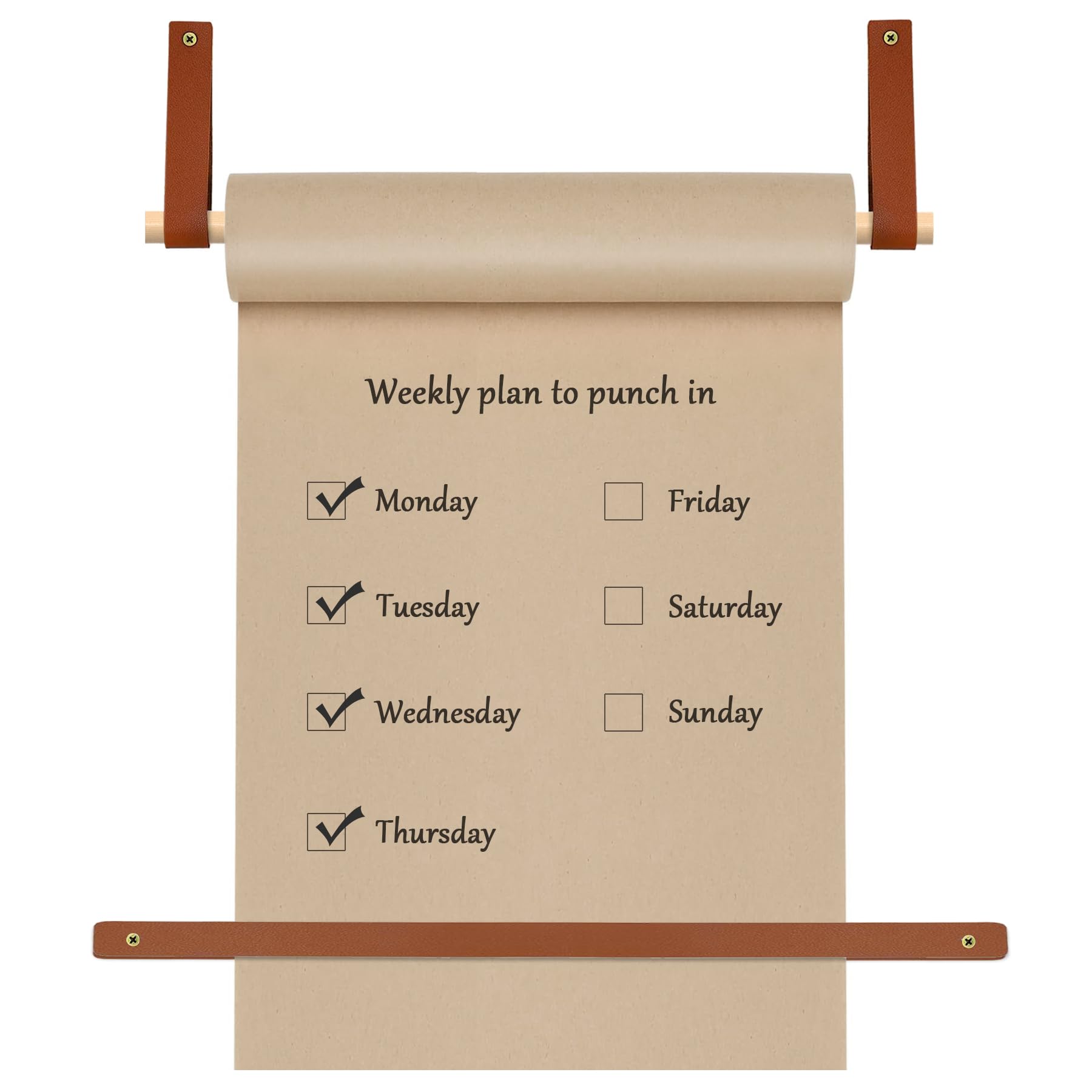 Photo 1 of 11.8 Inch Paper Roll Holder-Craft Paper Roll Holder 30 Meters Wall Mounted Paper Roll for Memo Board Wall Decoration, to-Do List, DIY Drawings, Artworks, Creativity Butcher Paper Dispenser