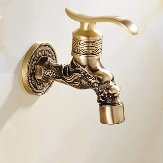 Grifo de jardín Grifo de latón antiguo Lavadora de baño Grifo de pared