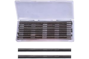 82mm Reversible Planer Blades – 10-Pack Double-Edged HSS Replacement for Makita, Bosch, Ryobi & More – High Carbon Steel, Fit