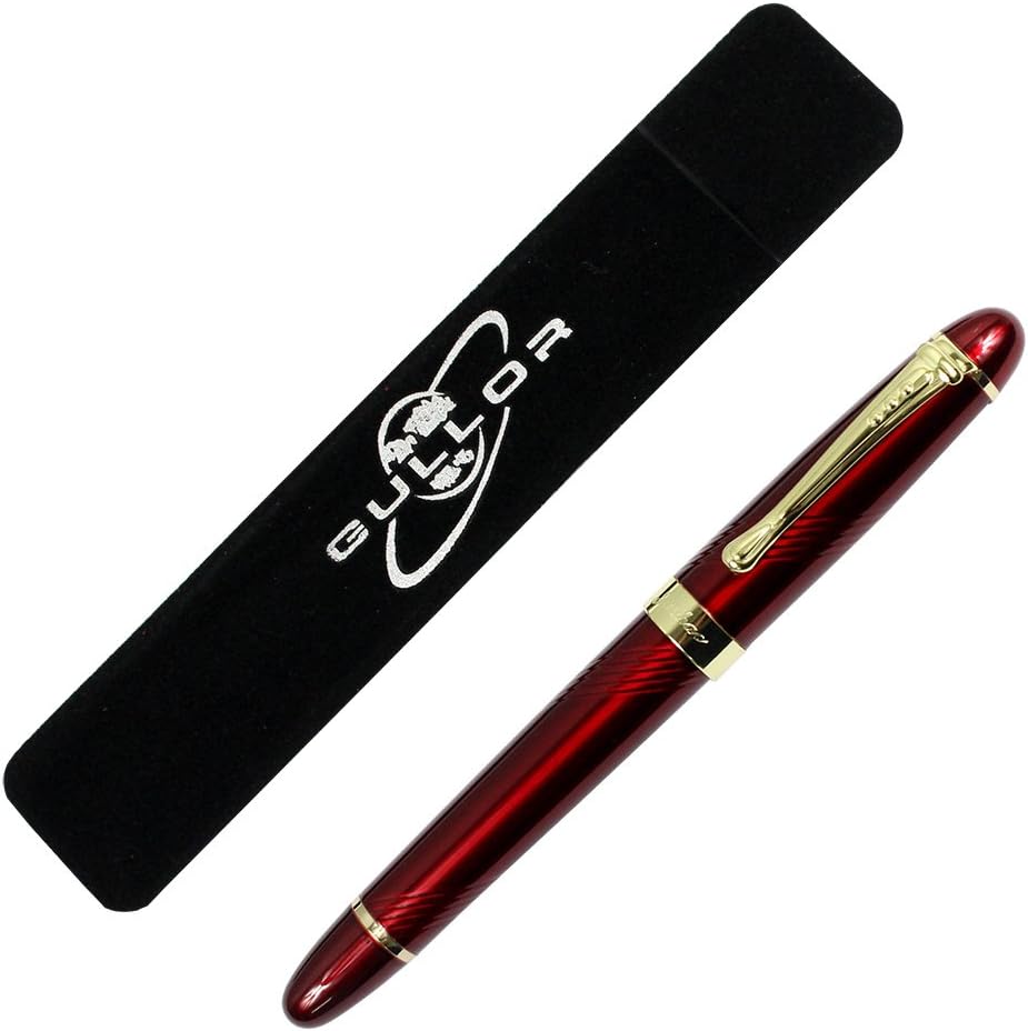 Gullor X450 Deep Blue and Gold Twist Fountain Pen dark red, Blue,Gold,Red - Image 4
