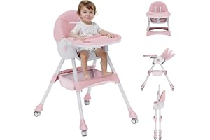 High Chairs for Babies And Toddlers, 4 in 1 Convertible Baby High Chair, Portable High Chair for Travel with Adjustable Heigh