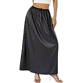 Aopwsrlyi Women Half Slip Underskirt Satin Silk Long Half Slip Skirt for Women Under Dress