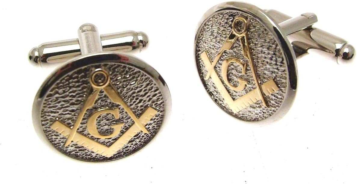 Bling and Buy Mens Jewellery Masonic Cufflinks in Wooden Box