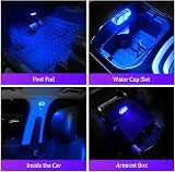 Zosppei 2 PCS Car LED Interior Lights 7 Colors USB Rechargeable Ambient view 6