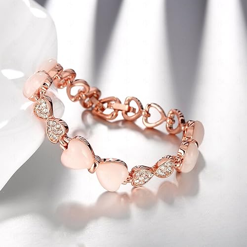 Bracelet Oeil De Chat Accessoires Mode Diamant Main En Or Rose Arc Bracelet En Pierre Oeil De Chat Amazon Fr Bijoux