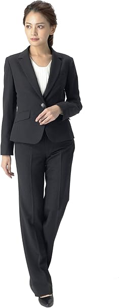Amazon マーガレット リクルートスーツ レディース ビジネススーツ レディース セット パンツ レディース 黒 紺 パンツスーツ 通販