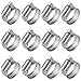 Anpro Pack of 12 Hose Clamp Stainless Steel Clamps Worm-Gear Hose Clamp, Miniature Power-Seal Worm-Drive Kit, 1/2