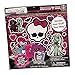 Monster High Pocket Folders, Spiral Notebooks, Wooden Pencils, Clawsome Giant Stickers, & Matching Purple Pencil Box (14 Piece Back to School Set)