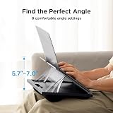 HUANUO Lap Desk with Cushion, 14.8x11 inch, 8 Angles, Portable Laptop Tray view 2