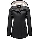 MODFUL Women's Warm Winter Coat Thicken Fleece Lined Parka Plus Size Jacket With Hood