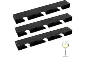 Zynaxir 3 Pcs Wine Glass Rack Self Adhesive Wine Glass Holders Under Shelf Punch-Free Under Cabinet Hanging Stemware Rack Org