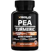 Pea Palmitoylethanolamide + Turmeric Curcumin Complex – 1600mg Micronized 99% & 95% Curcuminoids – High Potency Joint Support, Mobility & Comfort – Made in USA