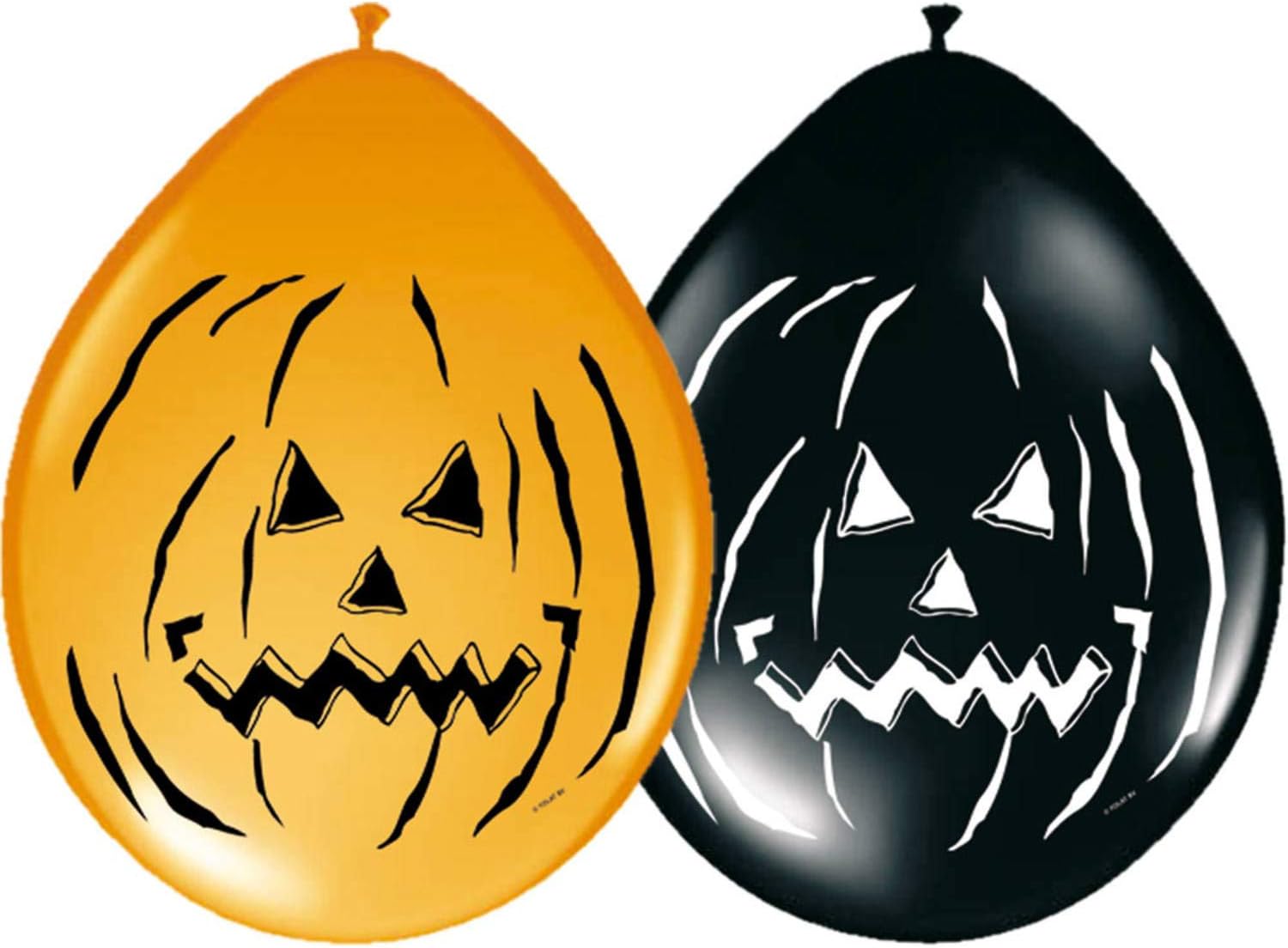 Folat 08242 Halloween Pumpkin Balloons 30 cm - 8 pieces, Orange