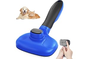 Ceecysaa Cat Brush, Dog Brush for Shedding Short Haired Cats Dogs Lightweight Grooming Massaging Pet Comb One-Click Self-Clea