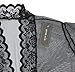 QinMi Lover Women Kimono Sleepwear Short Robe Intimate Night Dressing Robe w/Satin Ribbon Belt