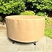 Budge P5A32SF1 All Seasons Patio Bar Table Cover Lightweight, UV-Resistant, Small, Tan