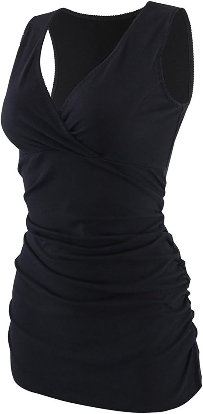 KUCI Women's Maternity Shirt Nursing Top Tank Cami Sleep Bra For Pregnancy