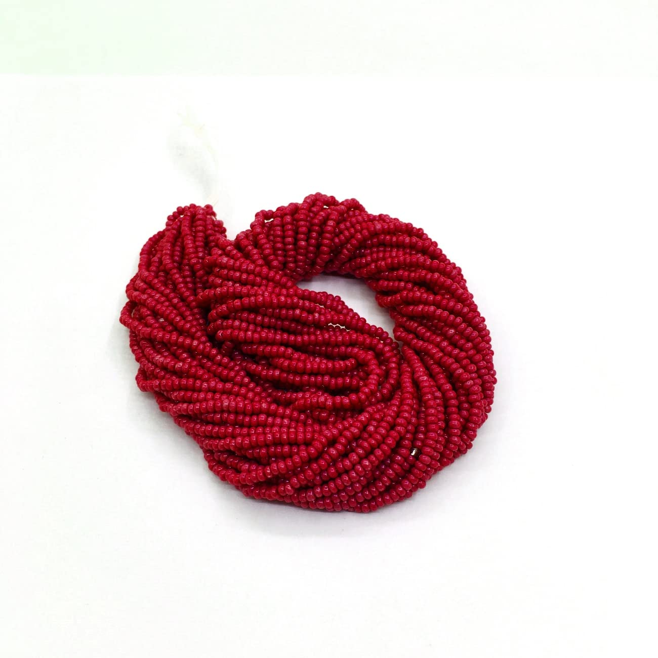 Perlin Seed Beads 2 mm Preciosa Ornela Czech 9000 Pieces CZ Glass Beads 11/0 24 on Multiple Strands (Dark Red Opaque) — image 1