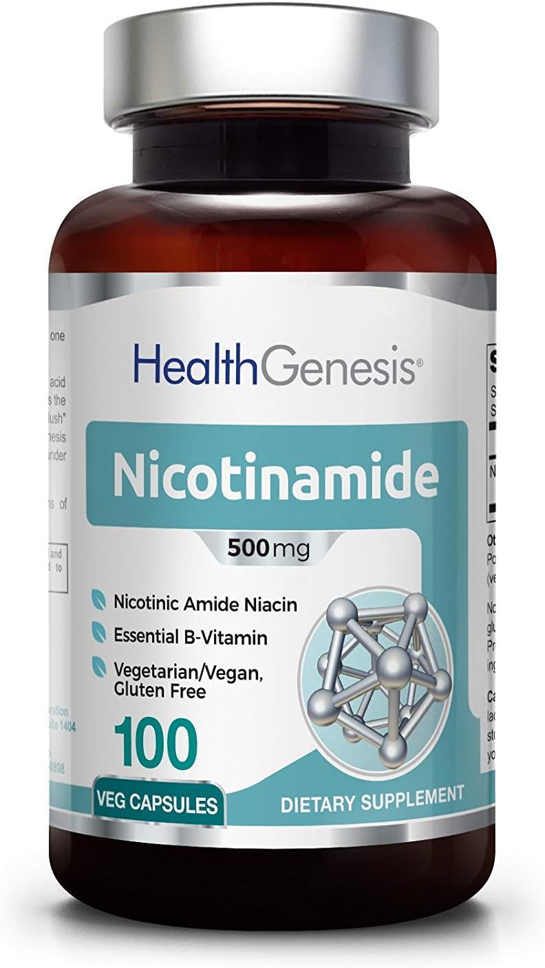 B3 Nicotinamide 500 mg 100 Vegetarian Capsules Natural