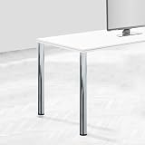 Emuca Adjustable Table Leg Ø60x870mm Chrome Steel 50 kg Cap view 8