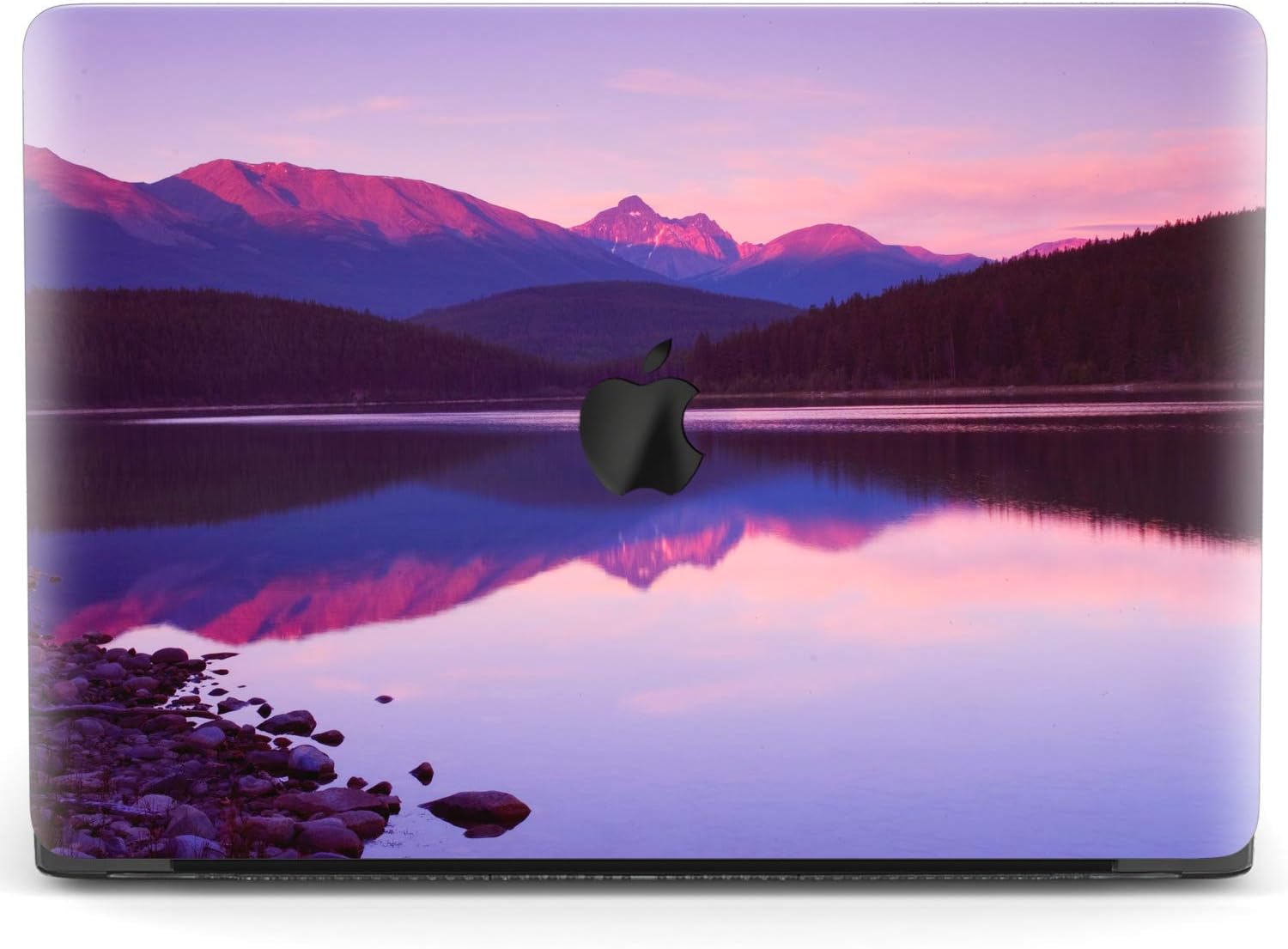 Mertak Hard Case for Apple MacBook Pro 16 Air 13 inch Mac 15 Retina 12 11 2020 2019 2018 2017 Touch Bar Print Lake Reflection Sky Sunrise Laptop Clear Cover Pink Protective Forest Plastic Mountains