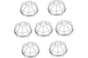TOBBOMEY 7pcs Impact-Resistant Metal Fire Alarm Detector Cover for Enhanced Safety Protective Shield for Fire