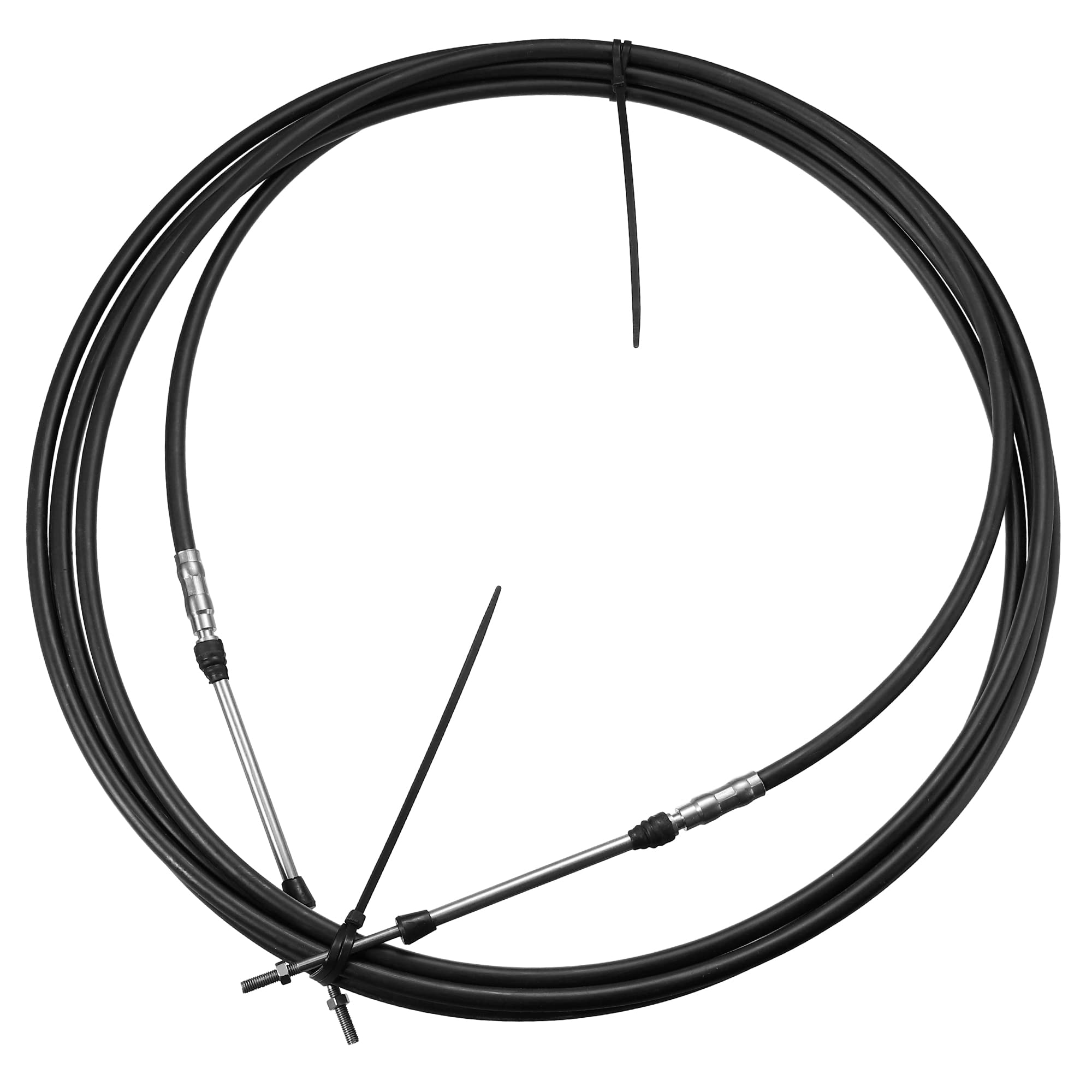 Motoforti 1pcs 20ft 236 Inch Throttle Shift Remote Control Box Cable Black