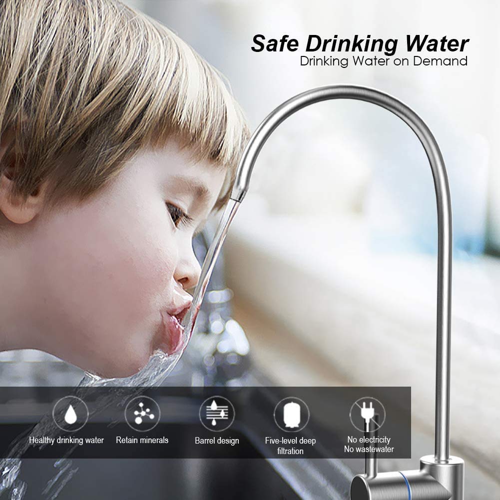 SimPure 6 Stage Reverse Osmosis Water Filtration System with pH+ Balancing Alkaline, 100GPD Under Sink RO Drinking Water Filter Purifier, NSF Certified, TDS Reduction, Fresh and Crisp Taste, T1: Industrial & Scientific