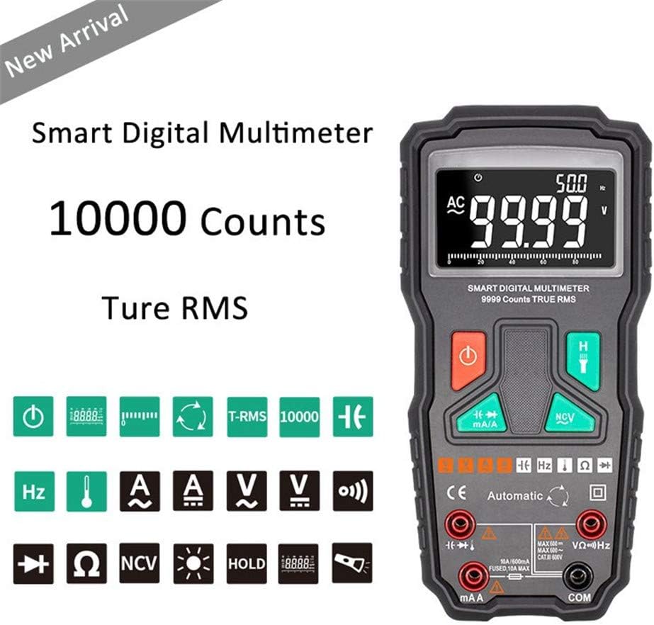 Digital Multimeter, High Speed Intelligent Digital High Precision Automatic Electrician Fool Professional Color Screen Universal Table