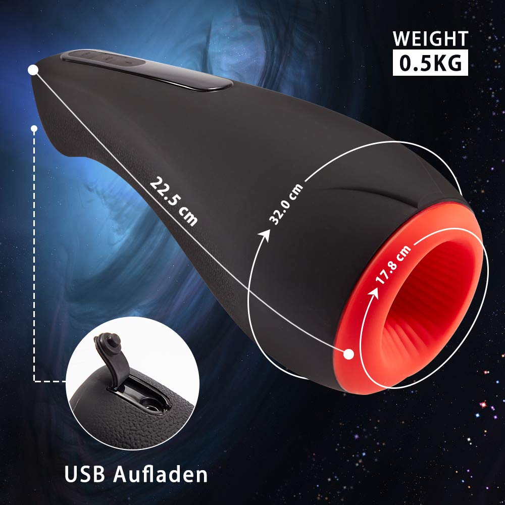 Fondlove Automatischer Masturbator Oral Masturbieren Elektrische Masturbatoren Männer sex Sexspielzeug Men Cup wie Mund mit 2 Heizstufen 7 Vibrationsmodi Intelligente Induktion