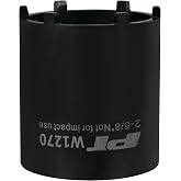 Performance Tool W1270 1/2 in. Drive 2-5/8 in. 4WD Lock Nut Socket | For 6-slot front axle nuts. Compatible with Ford and GM trucks. Heavy-duty chrome moly steel construction