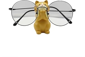 SUILLTY Cute Wooden Animal Glasses Holder Carving Sunglasses Eyeglass Display Stand Rack Home Office Desktop Decoration Gift for Kids