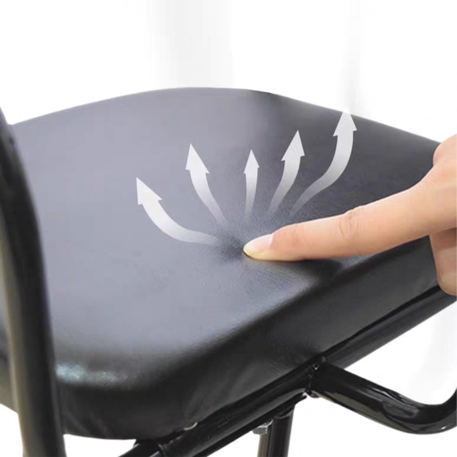 HYYTEIBL Kids Bicycle Seat, Rear Frame Child Carrier Bike Chair, Back Mount with Handrail and Safety Belt for Children, Toddlers