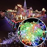 Autolizer 100 LED RGB Multi-Color Fairy String Lights Lamp for Xmas Tree Holiday Wedding Party Decoration Halloween Showcase Displays Restaurant or Bar and Home Garden - Control up to 8 modes
