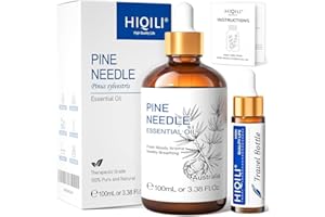 HIQILI 100ML Pine Needle Essential Oil,100% Pure Natural Pine Scent Oil,for Diffuser, Skin, Hair, Soap, Candle Making - 3.38 