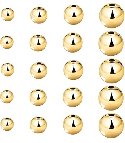2pcs 14k Gold Filled 8mm Seamless Round Spacer Beads For Jewelry Making