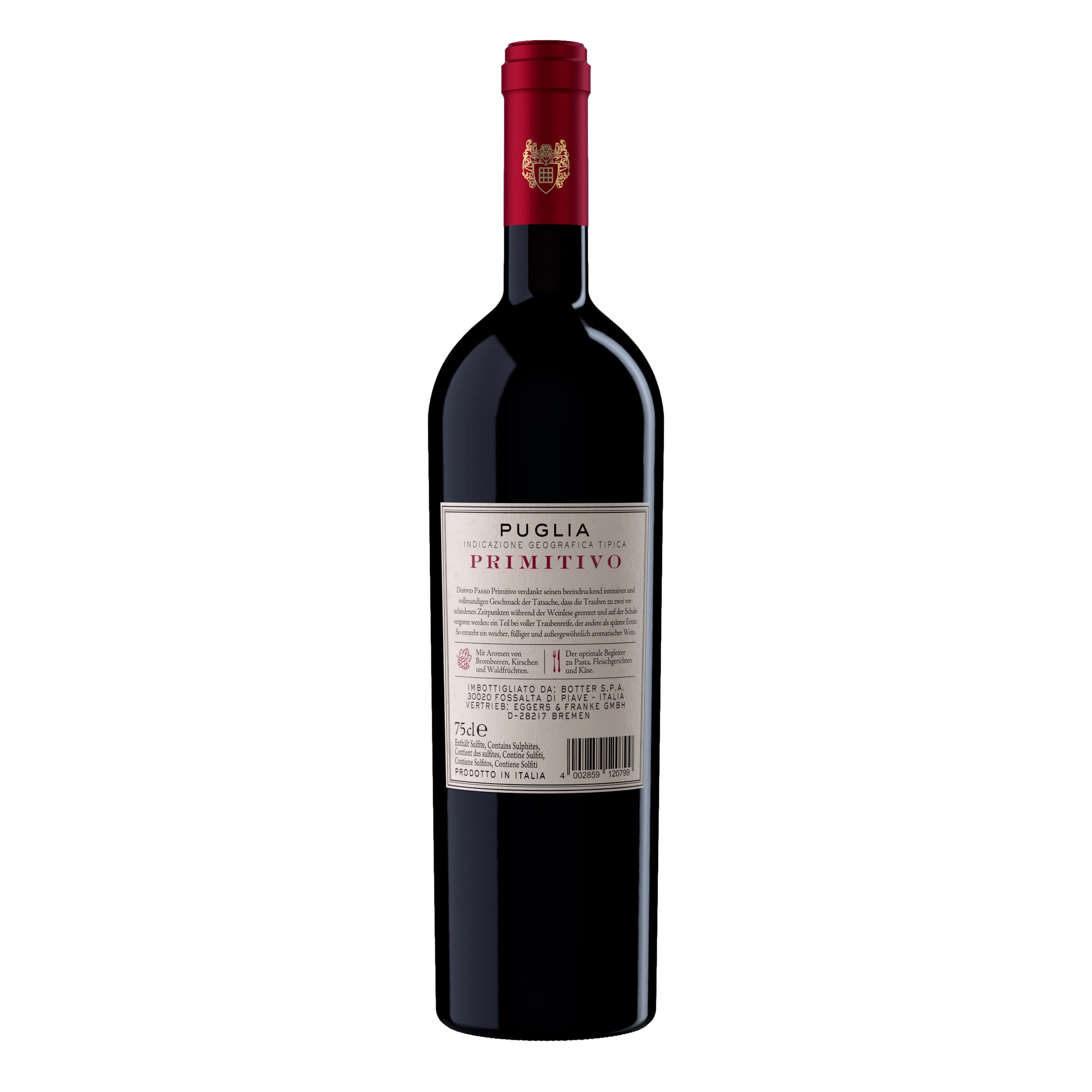 Doppio Passo Primitivo Puglia, Rotwein Italien, 6 x 750ml 3