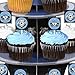 Blue Orchards Police Party Cupcake Stand & Pick Kit, Police Party Supplies, Police Decorations, Birthdays, Cake Decorations