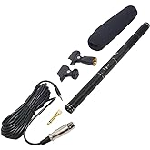 Ruittos Bestshoot Camera Microphone, Interview Mic Hot Shoe Mount Condenser Microphone, XLR 7.5M Cable