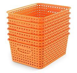 WYT 6-Pack Plastic Small Shelf Storage Weave