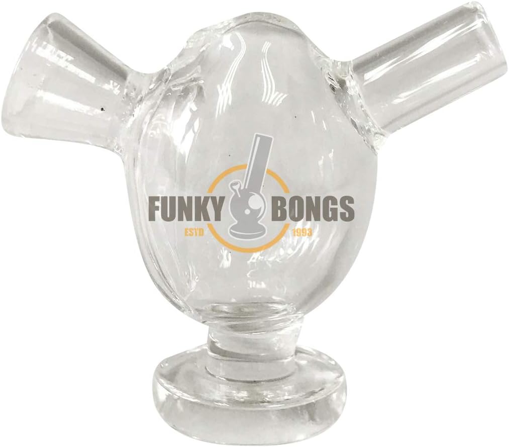 Funky Gear Blunt Bubbler Tube for Smoking - Made of Durable Glass - Joint Bubble Tube with Steady Base - Unique and Innovative Design - Compact Herb Vaporizing Tube - 5 cm / 1.97 Inches
