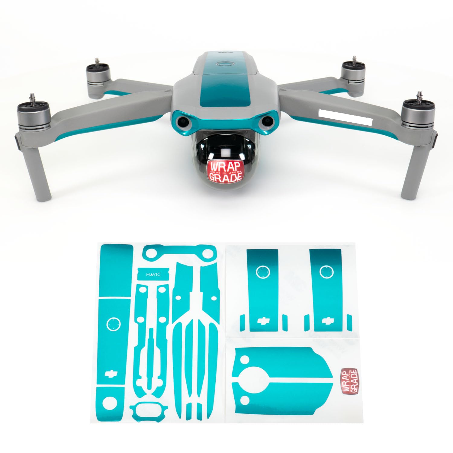 Wrapgrade Skin Compatible with DJI Mavic Air 2 | Accent Color B (Caribbean Blue) — image 1