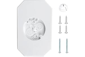 CHANGTA 8141DBL Siding Mounting Kit, Vinyl siding mounting Blocks,Outdoor Light Mounting Block with Built-in Electrical Box,Siding Mounting Plate for 1/2 inch Lap Double and 4 inch Siding-White